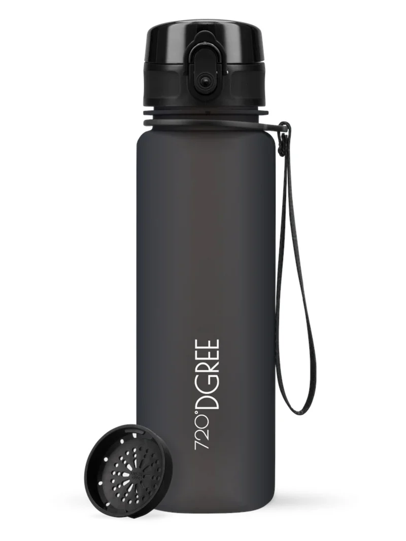 720°DGREE Trinkflasche uberBottle softTouch mit Sieb onyx black 0,5l