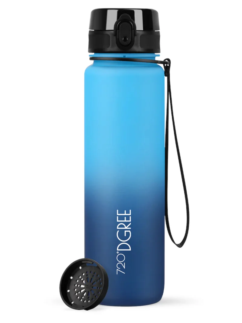 720°DGREE Trinkflasche uberBottle softTouch mit Sieb sky blue/sapphire blue 1l