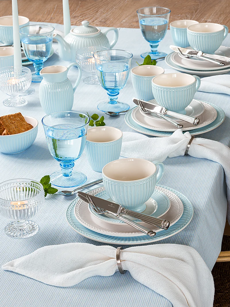 Greengate Alice Brotteller pale blue 17,5 cm Set6