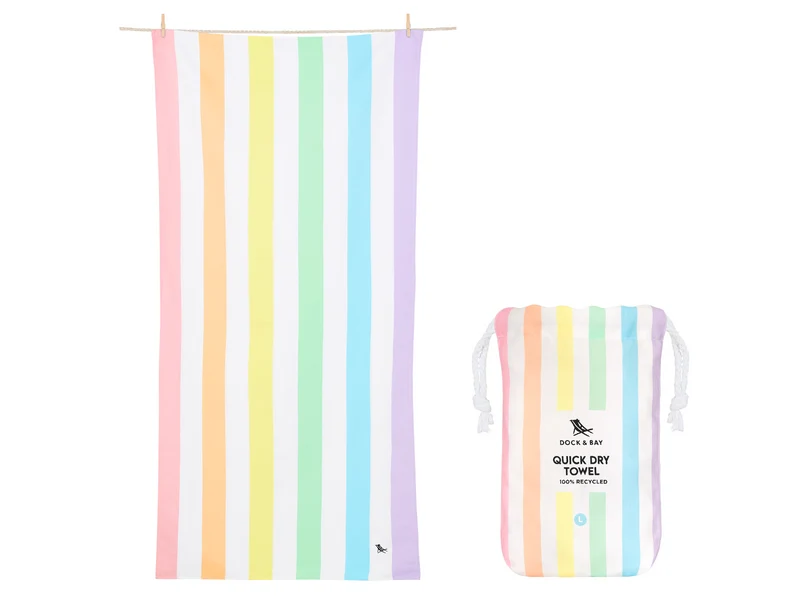 Dock & Bay Beach Towel L Unicorn Waves 160x90cm