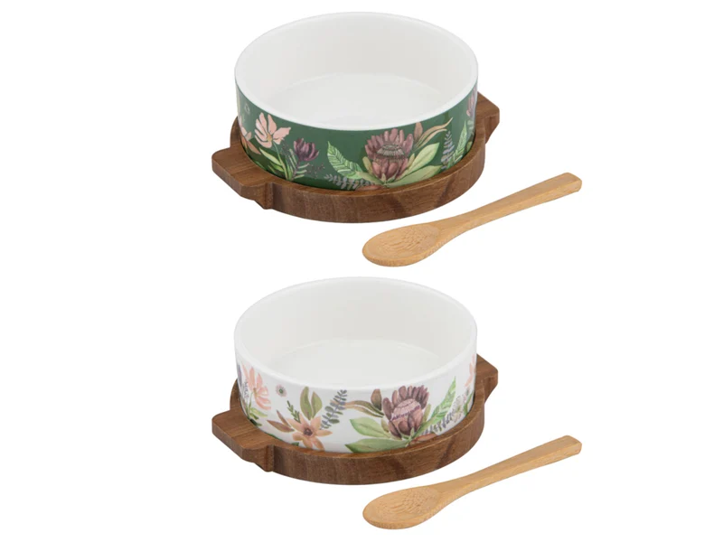 ladelle Leura Assortiert Schale Löffel&Runde Servierplatte 3tlg