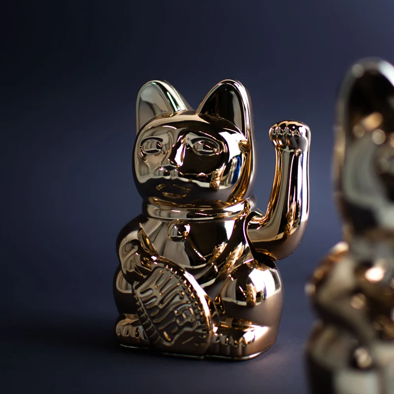 Donkey Products Lucky Cat Cosmic Winkekatze shiny platinum 15cm