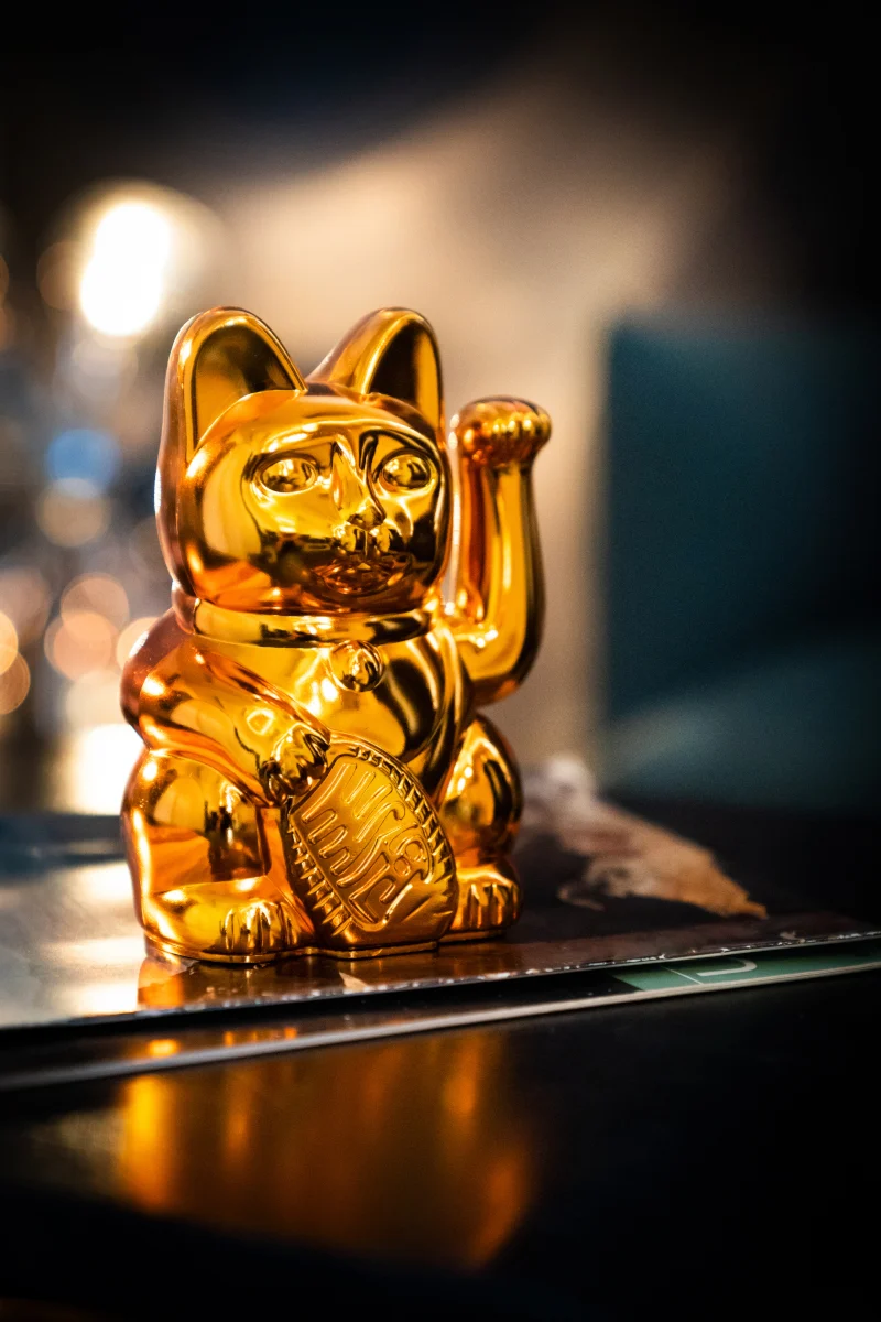 Donkey Products Lucky Cat Cosmic Winkekatze shiny copper 15cm