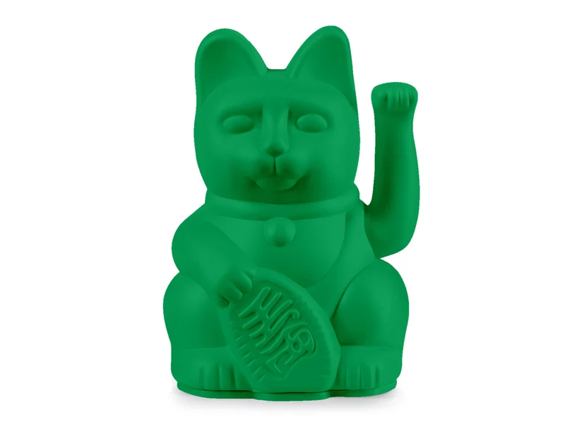 Donkey Products Lucky Cat Mini Winkekatze vivid green 10cm