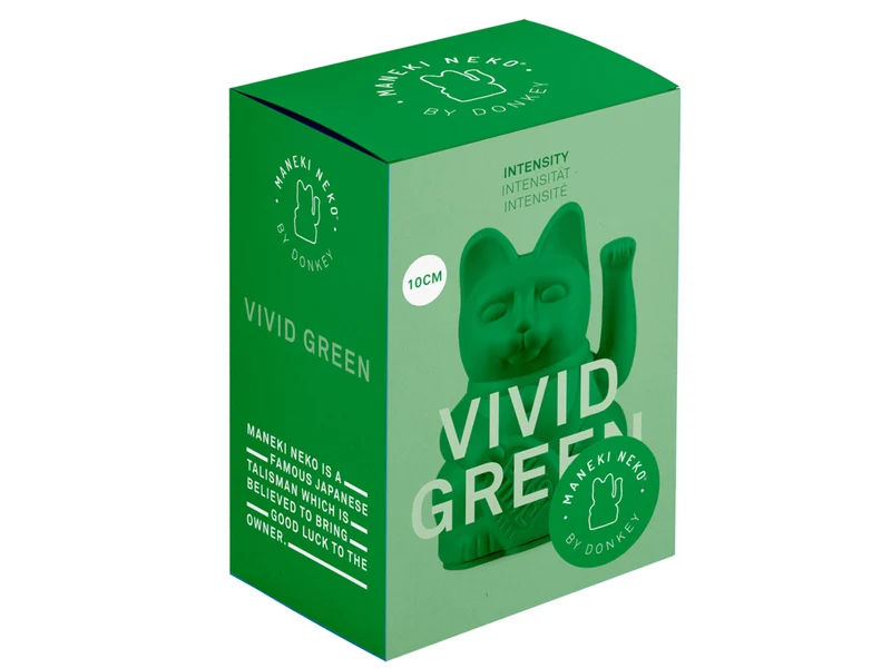 Donkey Products Lucky Cat Mini Winkekatze vivid green 10cm