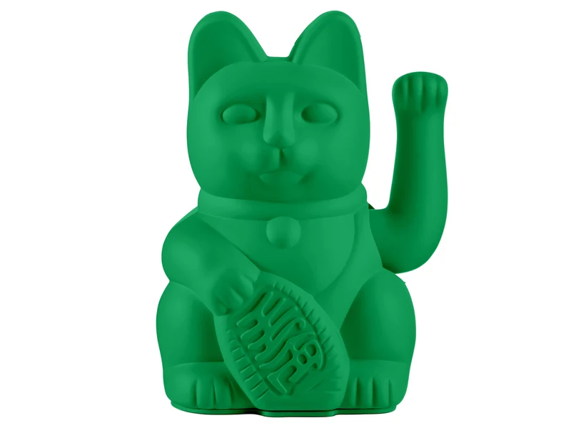 Donkey Products Lucky Cat Classic Winkekatze vivid green 15cm