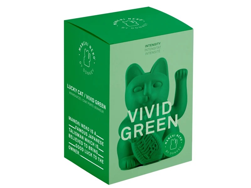 Donkey Products Lucky Cat Classic Winkekatze vivid green 15cm