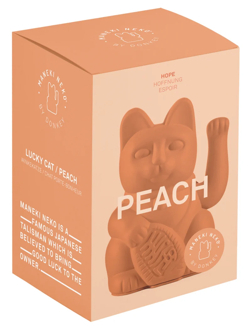 Donkey Products Lucky Cat Classic Winkekatze peach 15cm