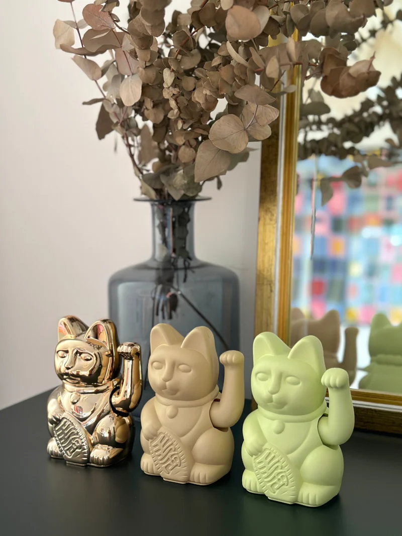 Donkey Products Lucky Cat Classic Winkekatze hellgrün 15cm