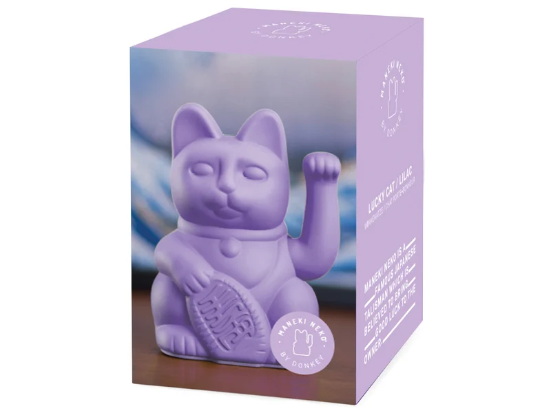 Donkey Products Lucky Cat Classic Winkekatze lila 15cm