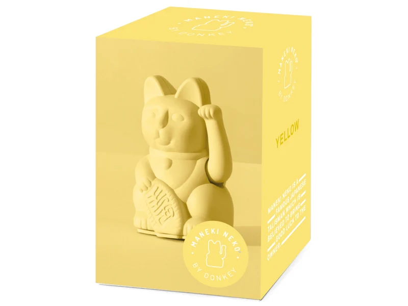 Donkey Products Lucky Cat Mini Winkekatze gelb 10cm