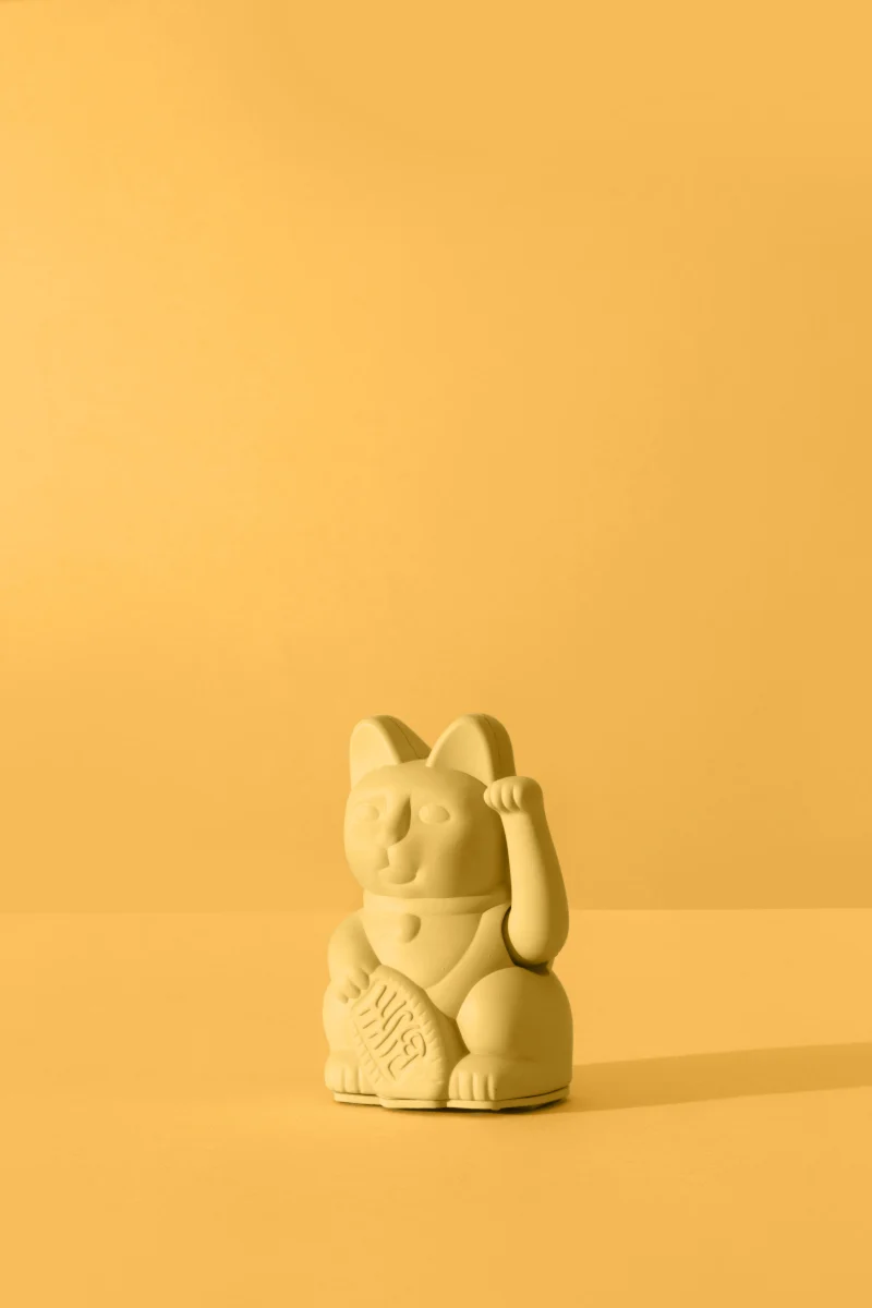Donkey Products Lucky Cat Mini Winkekatze gelb 10cm