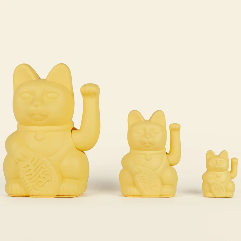 Donkey Products Lucky Cat Mini Winkekatze gelb 10cm