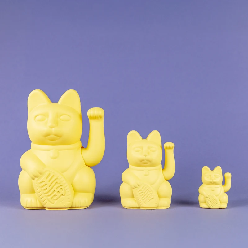 Donkey Products Lucky Cat Mini Winkekatze gelb 10cm