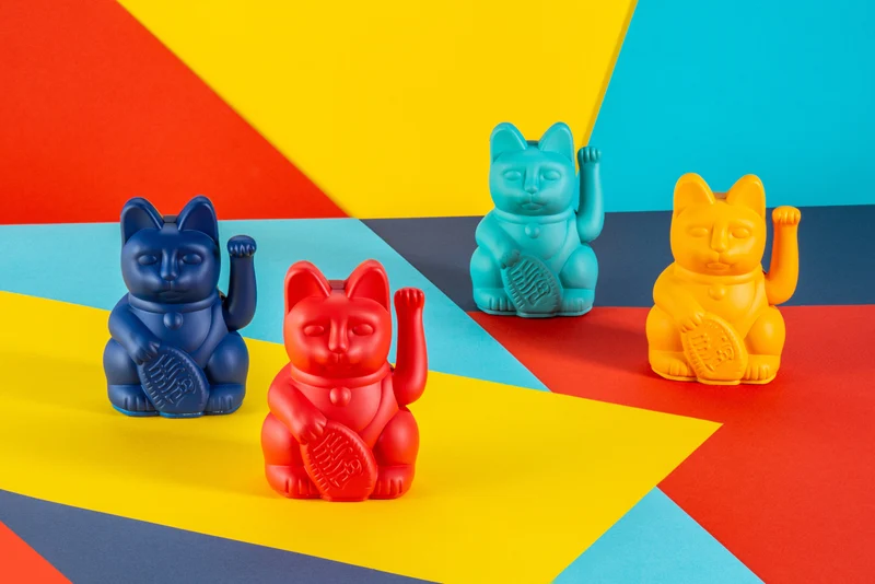 Donkey Products Lucky Cat Mini Winkekatze gelb 10cm