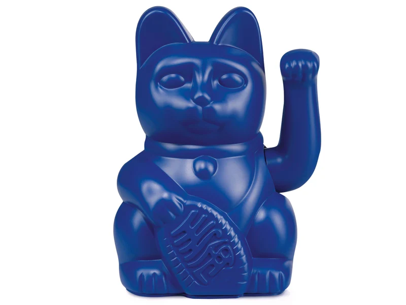 Donkey Products Lucky Cat Classic Winkekatze dunkelblau 15cm