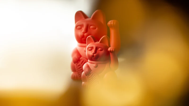Donkey Products Lucky Cat Classic Winkekatze rot 15cm