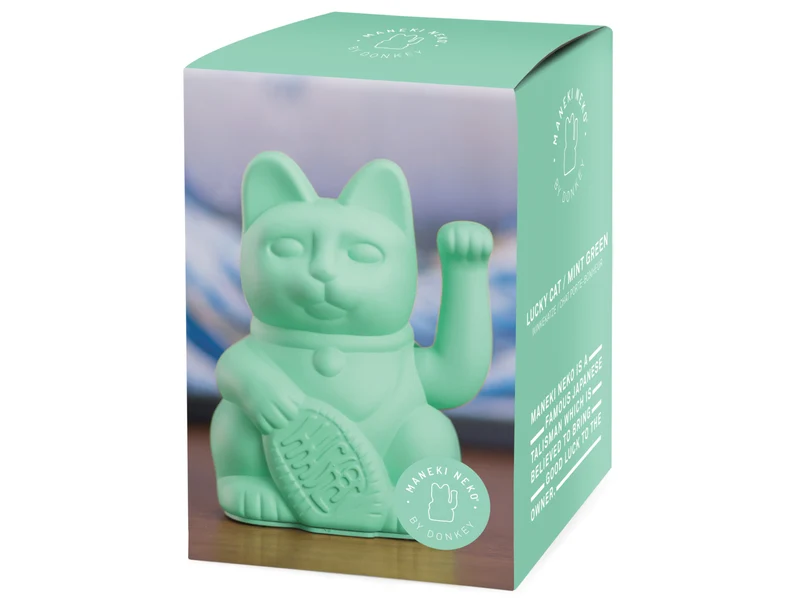 Donkey Products Lucky Cat Classic Winkekatze minzgrün 15cm