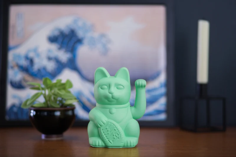 Donkey Products Lucky Cat Classic Winkekatze minzgrün 15cm