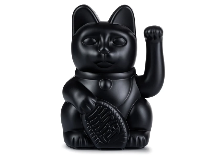 Donkey Products Lucky Cat Classic Winkekatze schwarz 15cm