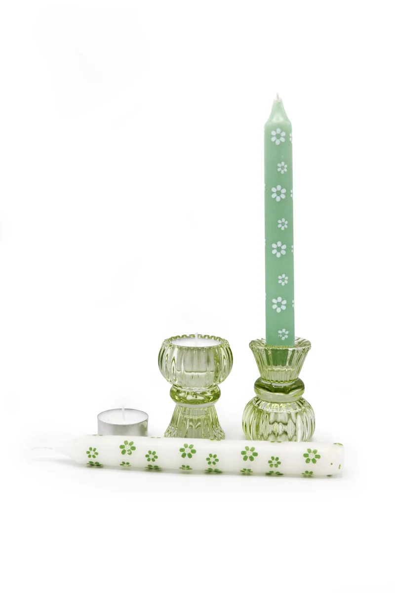 Seasons Geschenkbox Mit Liebe Duo Kerzenhalter grüne Blume