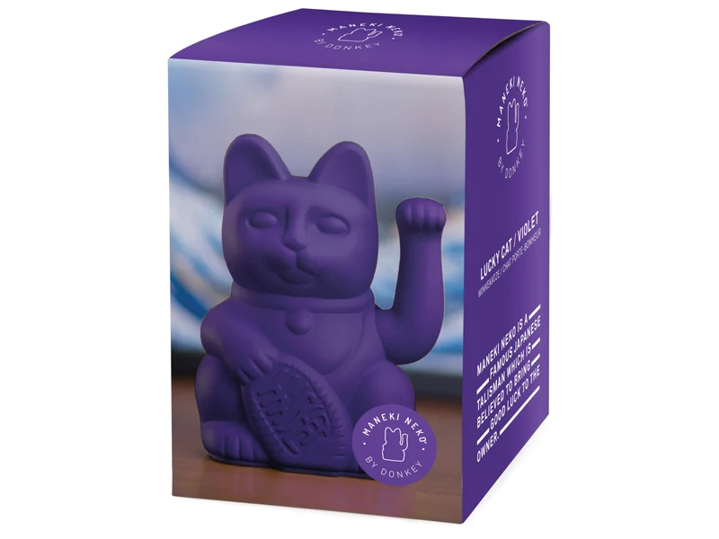 Donkey Products Lucky Cat Classic Winkekatze violet 15cm