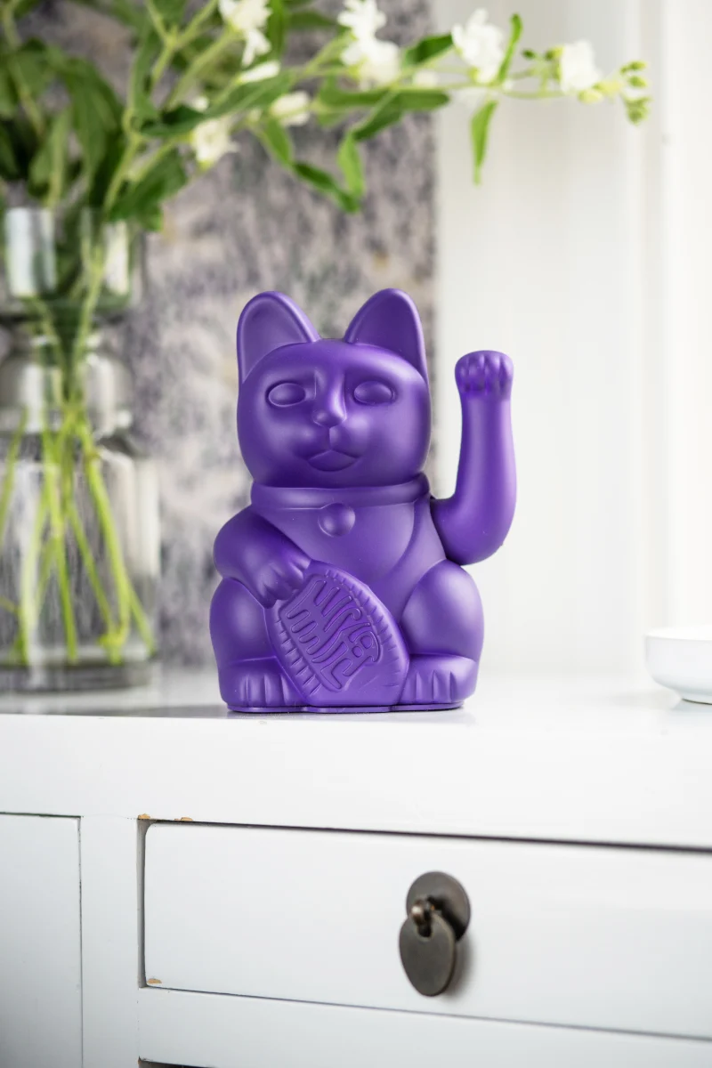 Donkey Products Lucky Cat Classic Winkekatze violet 15cm