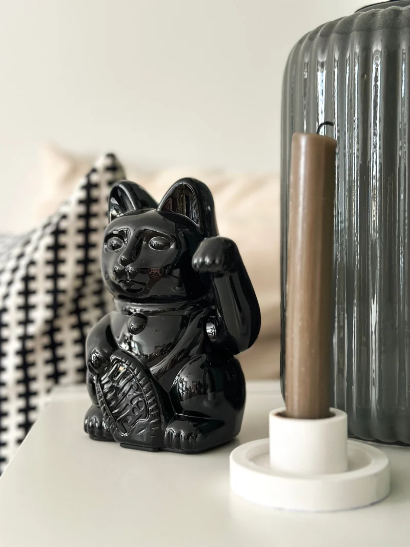 Donkey Products Lucky Cat Egypt Winkekatze schwarz 15cm