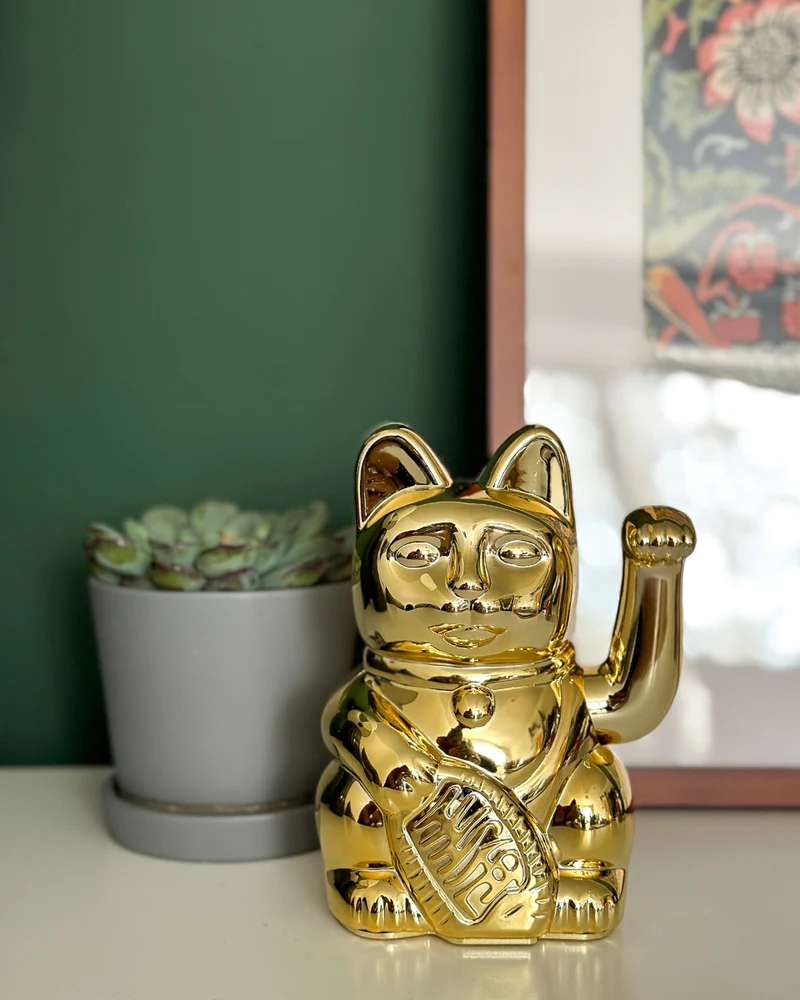 Donkey Products Lucky Cat Egypt Winkekatze gold 15cm