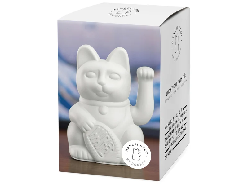 Donkey Products Lucky Cat Classic Winkekatze weiss 15cm