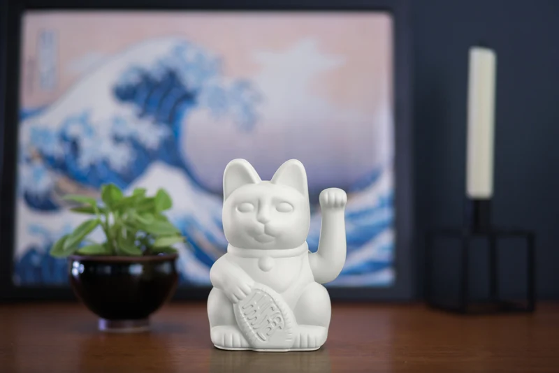 Donkey Products Lucky Cat Classic Winkekatze weiss 15cm