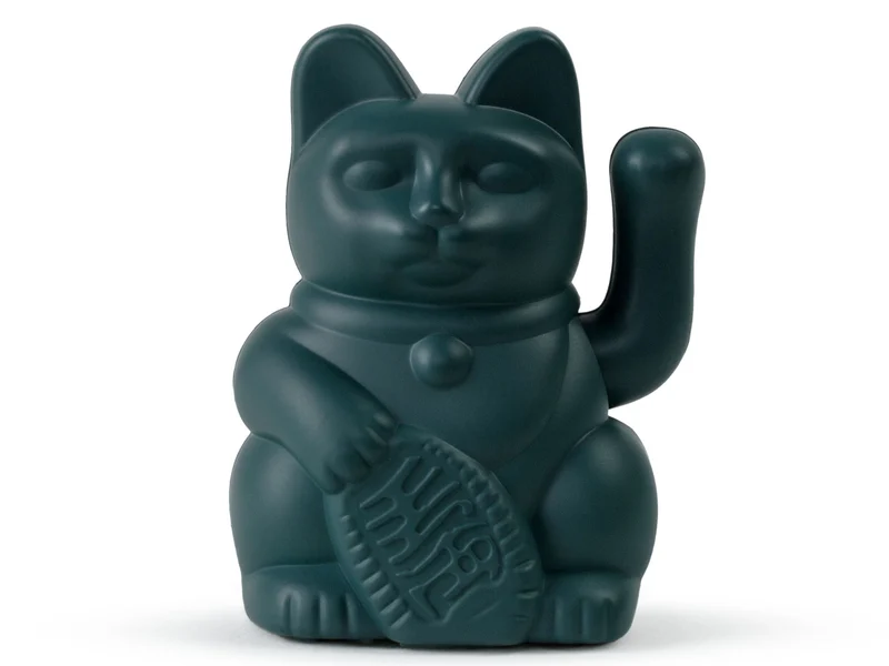 Donkey Products Lucky Cat Solar Winkekatze grün 6,5cm