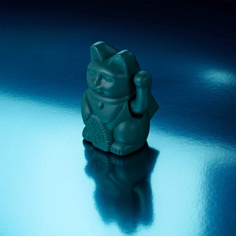 Donkey Products Lucky Cat Solar Winkekatze grün 6,5cm
