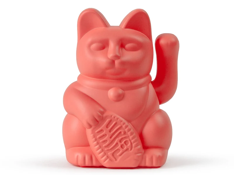 Donkey Products Lucky Cat Solar Winkekatze neon orange 6,5cm