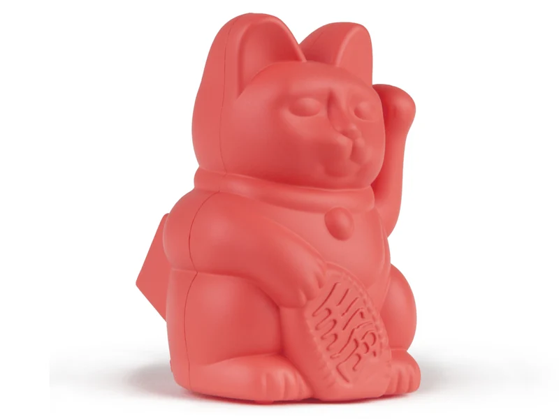 Donkey Products Lucky Cat Solar Winkekatze neon orange 6,5cm