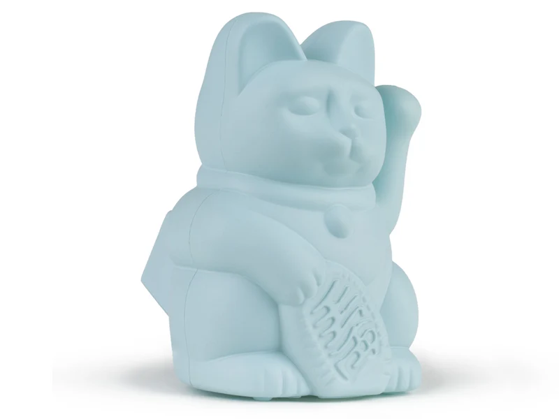 Donkey Products Lucky Cat Solar Winkekatze hellblau 6,5cm