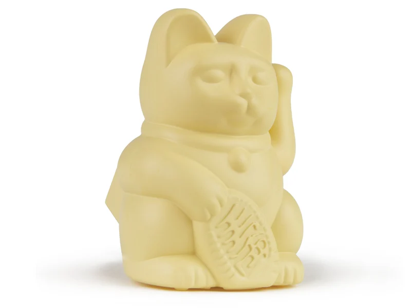 Donkey Products Lucky Cat Solar Winkekatze gelb 6,5cm