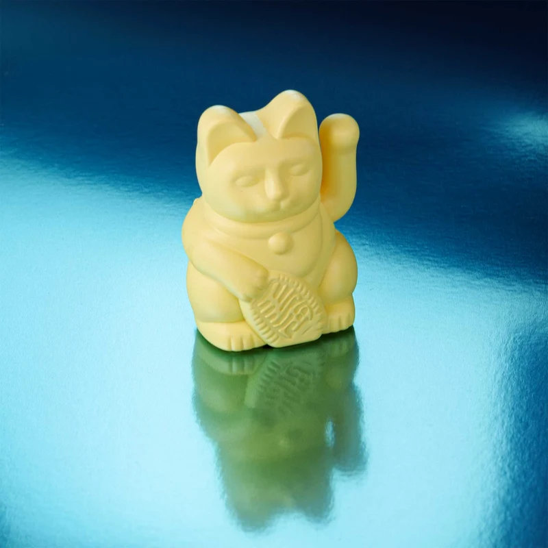 Donkey Products Lucky Cat Solar Winkekatze gelb 6,5cm