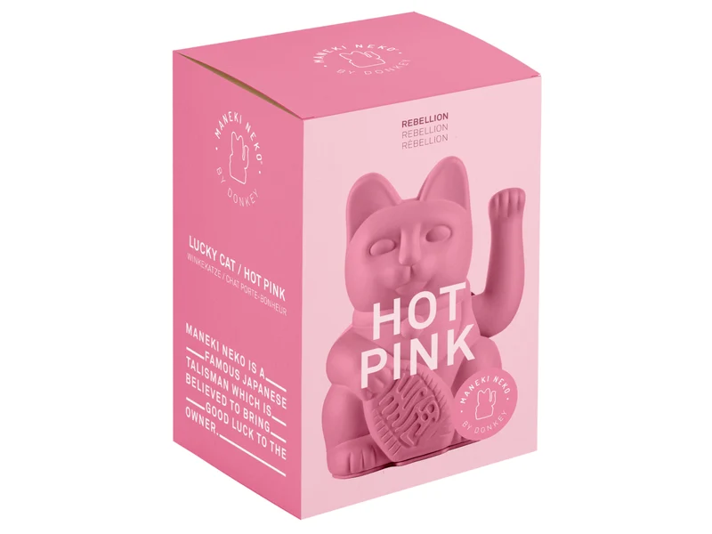 Donkey Products Lucky Cat Classic Winkekatze hot pink 15cm