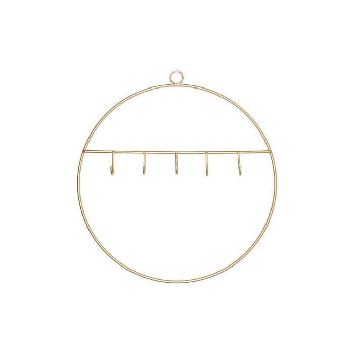 Metallring mit Haken Ø 30 cm Gold