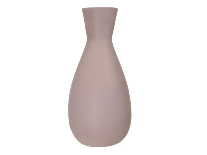 Vase aus gesponnenem Bambus matt rosa Ø 18 x H 39 cm