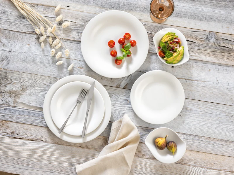 vivo V & B Group Essential White Dinner-Set 18tlg