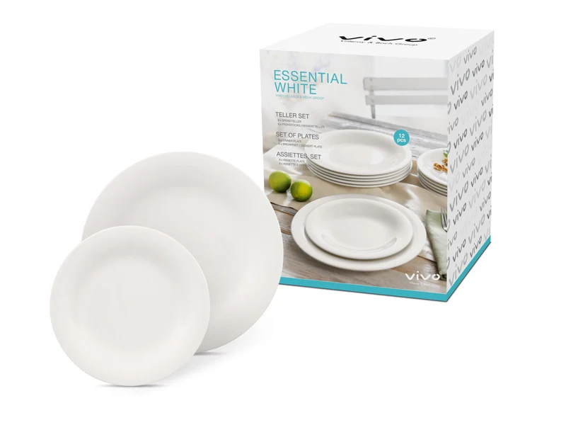 vivo V & B Group Essential White Teller Set 12tlg