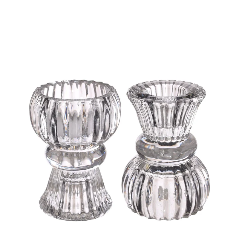 Duo-Kerzenhalter Nora Ø6 x H.8 cm klar