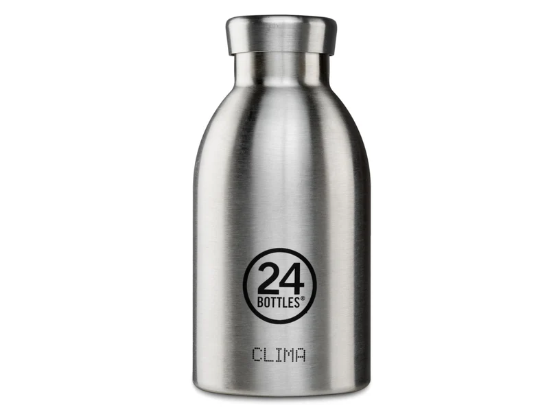 24Bottles Clima Bottle Brushed Steel 330ml