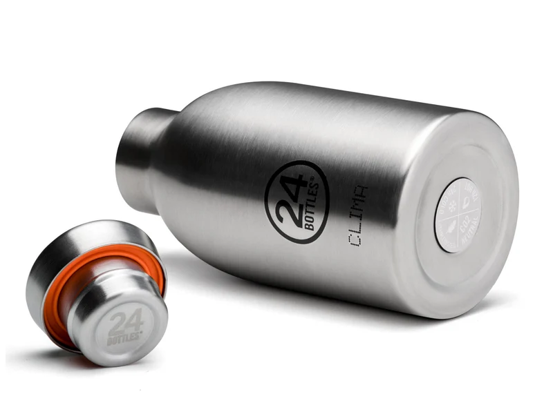 24Bottles Clima Bottle Brushed Steel 330ml