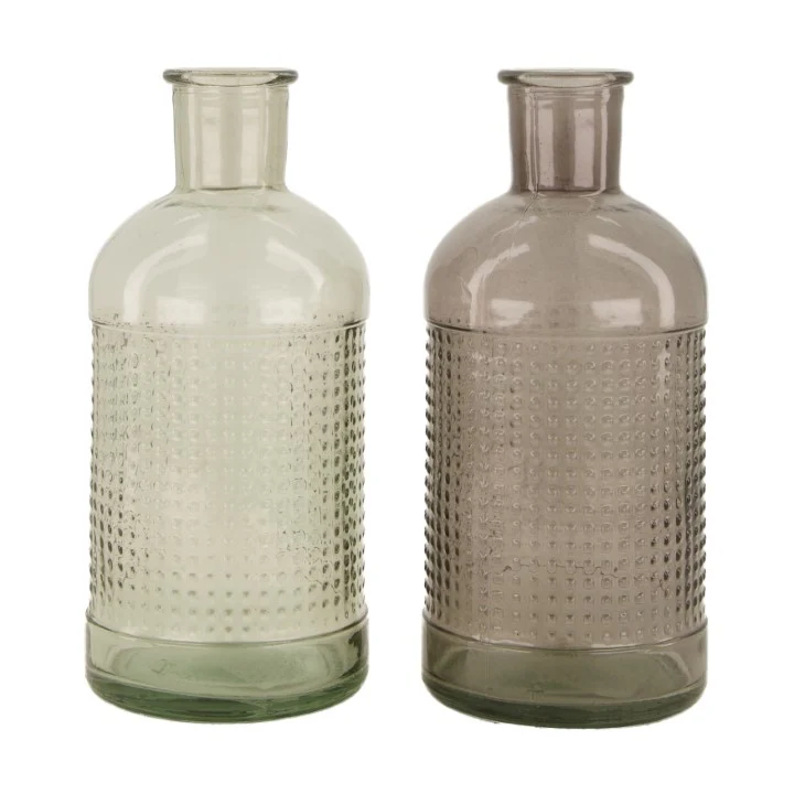 Glasflasche Ø9x19,5cm Gemischt braun
