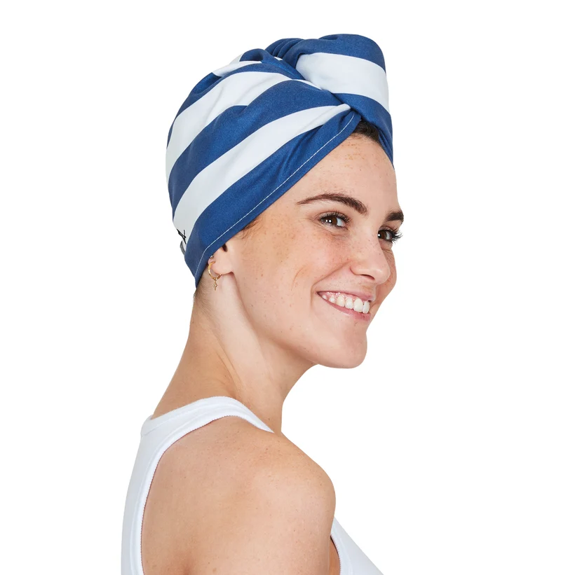 Dock & Bay Hair Wraps One Size Whitsunday Blue 63x26cm