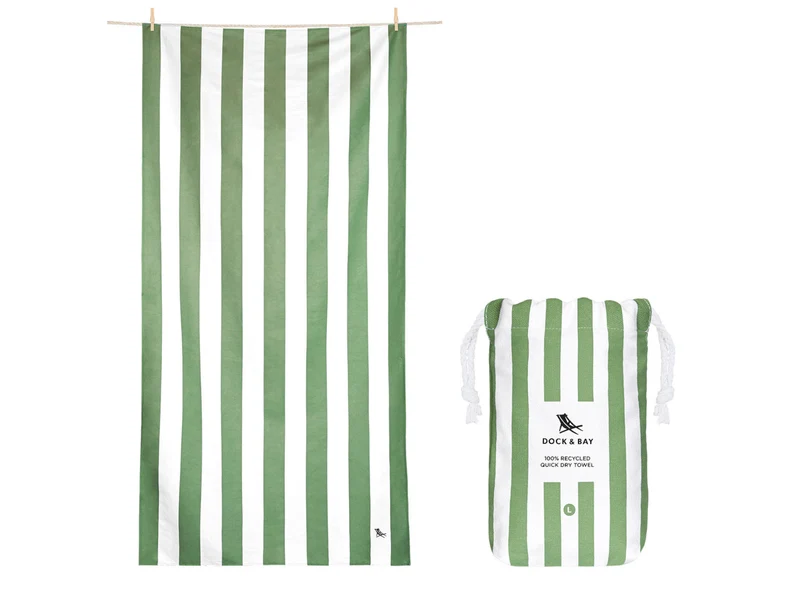 Dock & Bay Beach Towel XL Cayman Olive 200x90cm