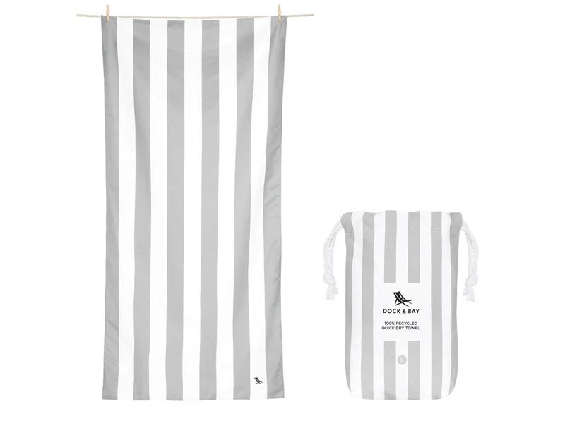 Dock & Bay Beach Towel XL Goa Grey 200x90cm